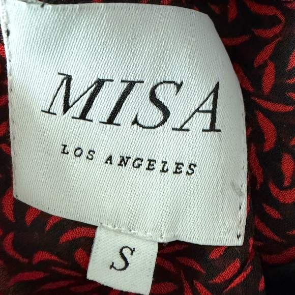 Misa x Revolve Savanna Dress in Mini Red Banana Leaf, Size Small - Picture 8 of 11